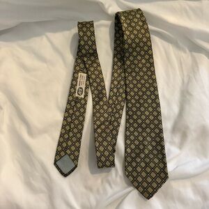 Like New Vintage Christian Dior Geometric Print Silk Tie